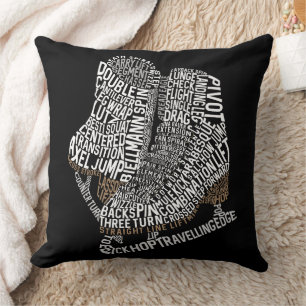 Coussin Figure Patinage Word Art Patinage sur glace
