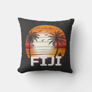 Coussin Fiji Vintage Palm Trees Summer Beach