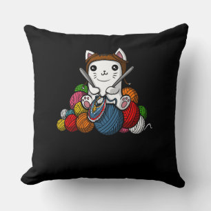 Coussin Fil de chat Tricot Cute Kitten Animal