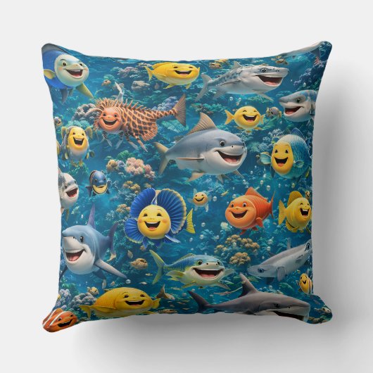 Coussin Filing sea creatures decorative (Verso)