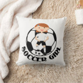 Coussin Fille 3 du football et boule v2 noir et blanc (Couverture)