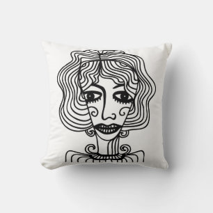 Coussin Fille abstraite décorative. illustrationadol vinta
