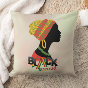 Coussin Fille Africaine Américaine Noire Et Fière