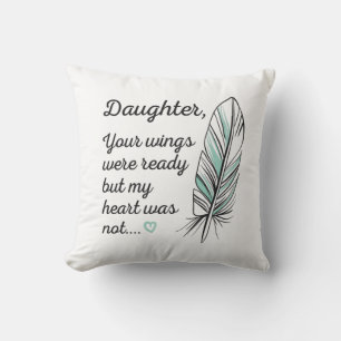 Coussin Fille Ailes Étaient Prêts Par Mon Coeur Pas Mémori