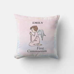 Coussin Fille, ange de première communion