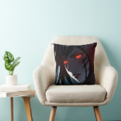 Coussin Fille Anime aux yeux rouges d'horreur (Chaise)