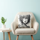 Coussin Fille Anime | Conception de personnage dynamique d (Chaise)