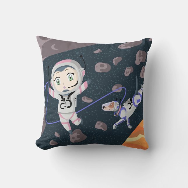 Coussin Fille Astéroïde (Recto)