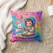 Coussin ~ FILLE ASTRONAUTE ~ Douce Vintage~ (Couverture)