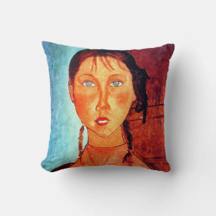 Coussin Fille avec Pigtails, Modigliani
