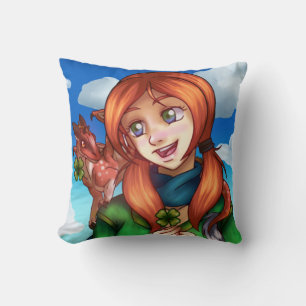 Coussin Fille chanceuse