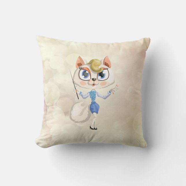 Coussin Fille Cool branchée, Chat, Bokeh (Recto)