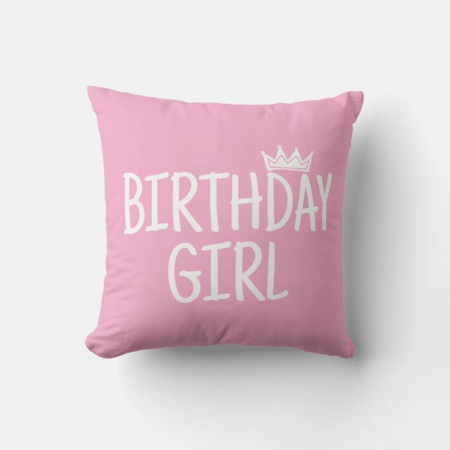 Coussin Fille d'anniversaire (Recto)