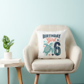 Coussin Fille d'anniversaire 6 Tortue de mer Conception ve (Chaise)