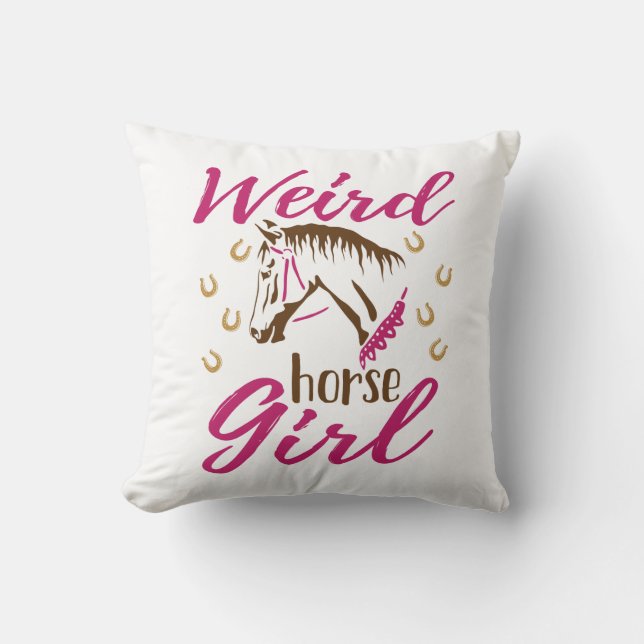 Coussin Fille de cheval bizarre (Recto)