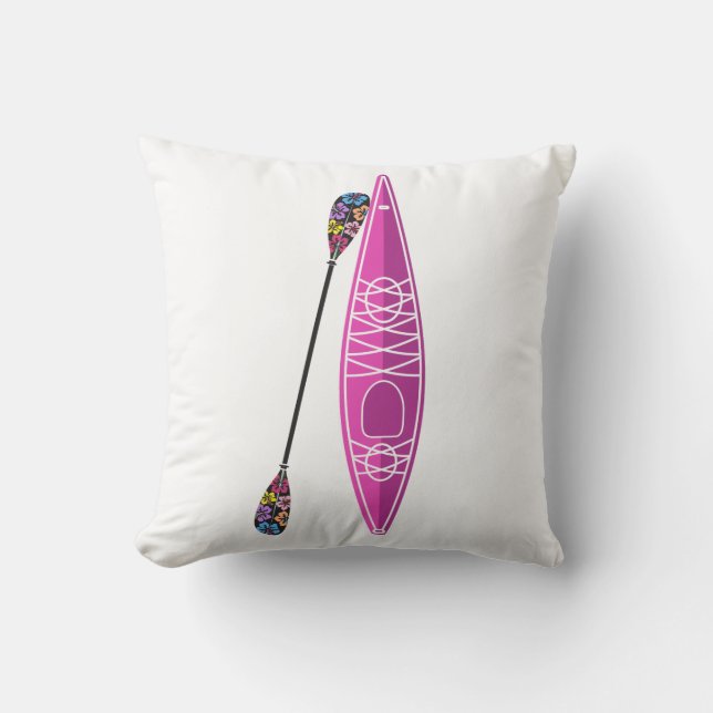 Coussin Fille de kayak (Recto)