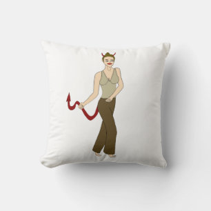 Coussin fille diable