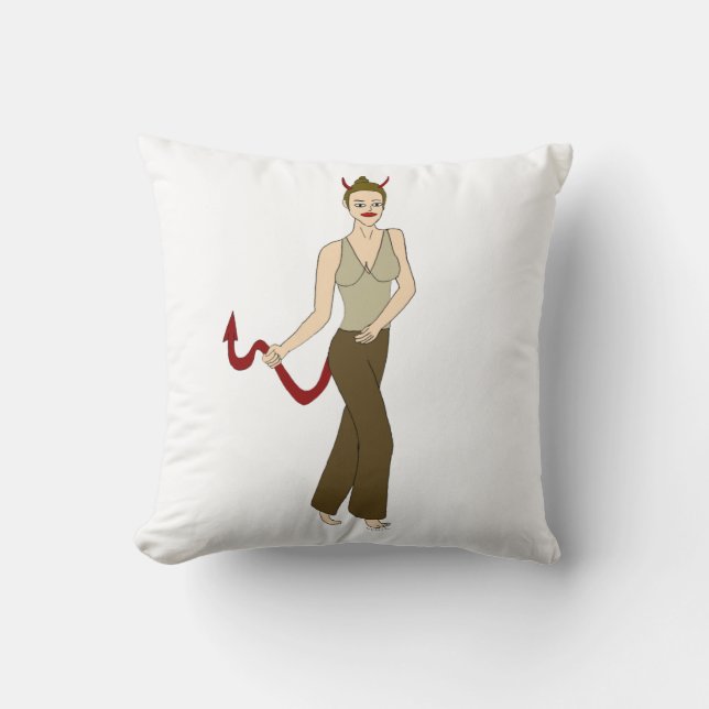 Coussin fille diable (Recto)