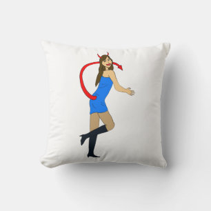Coussin fille diable