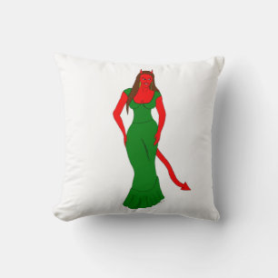 Coussin fille diable