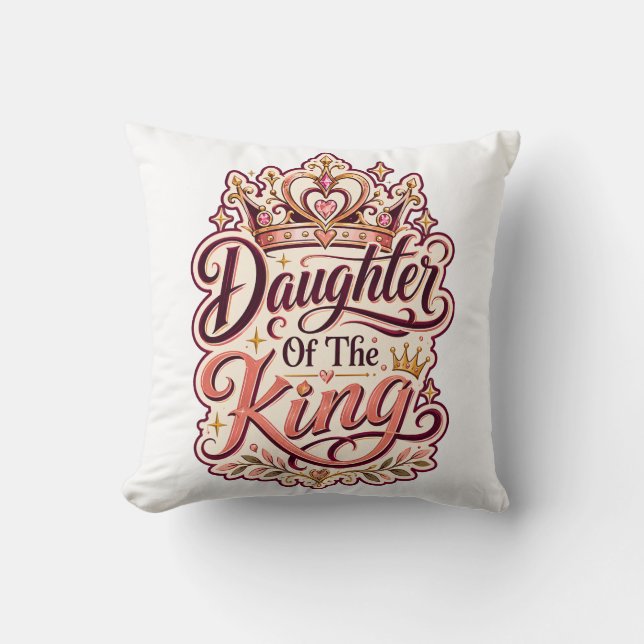 Coussin Fille du Roi Conception Foi Chrétienne (Recto)