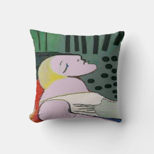 Coussin Fille en Repose, Abstraite