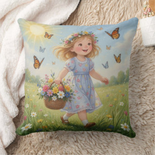 Coussin Fille fantaisiste 