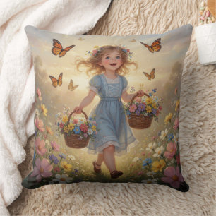 Coussin Fille fantaisiste 