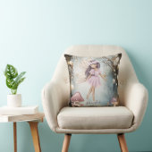 Coussin Fille Fée de Forêt Enchantée personnalisée (Chaise)
