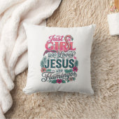 Coussin Fille flamant chrétien vintage (Couverture)