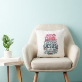 Coussin Fille flamant chrétien vintage (Chaise)