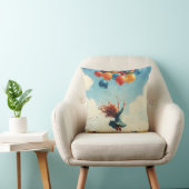 Coussin Fille flottante avec ballons (Chaise)