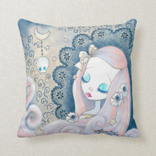 Coussin Fille gothique : "Leila"