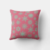 Coussin Fille Licorne Mignonne Flocons Rose (Verso)