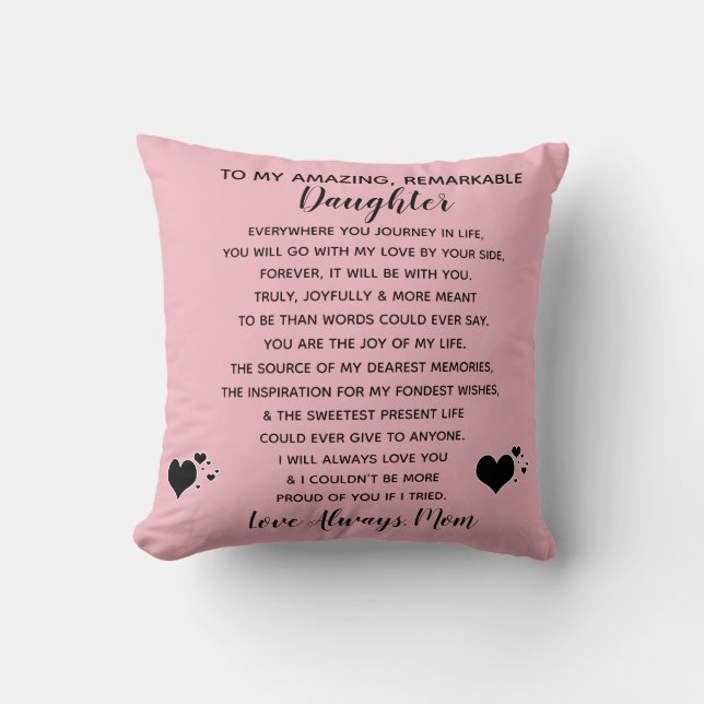 Coussin fille, maman (Recto)