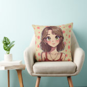 Coussin fille mignonne (Chaise)