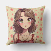 Coussin fille mignonne (Verso)