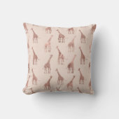 Coussin Fille moderne Rose Or Blush Giraffes rose (Recto)