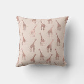 Coussin Fille moderne Rose Or Blush Giraffes rose (Verso)