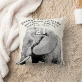 Coussin Fille Naissance bébé Stat Eléphant Flèches (Couverture)