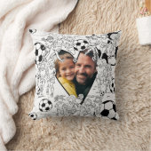 Coussin Fille Papa Couleur Football Couleur Dans Photo Cus (Couverture)