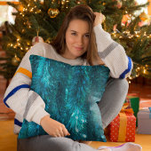 Coussin Fille Parties scintillant étincelante Turquoise Tu