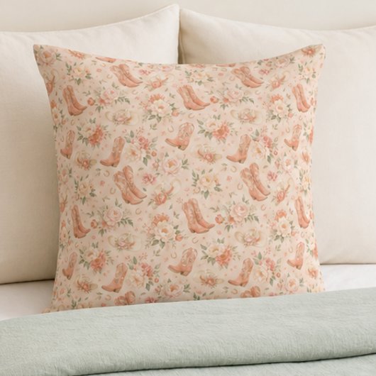 Coussin Fille Peach Western Coquette Shabby Chic