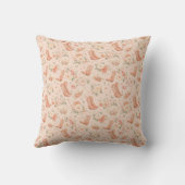 Coussin Fille Peach Western Coquette Shabby Chic (Verso)