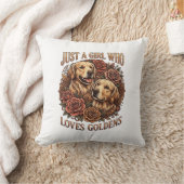 Coussin Fille qui aime simplement les roses pour chiens Go (Couverture)