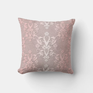 Coussin Fille rose et rose pâle Fancy Damask