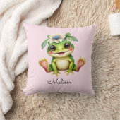 Coussin Fille rose mignonne (Couverture)
