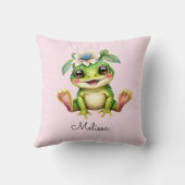Coussin Fille rose mignonne (Verso)