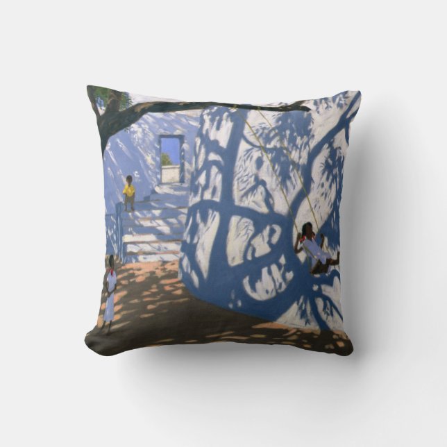 Coussin Fille sur une oscillation Inde 2000 (Recto)