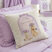 Coussin Filles Cheval Floral Violet